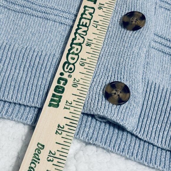 Cupcakes And Cashmere V-Neck Button Cardigan Sweater Light Blue Women’s Sz M - Picture 7 of 9